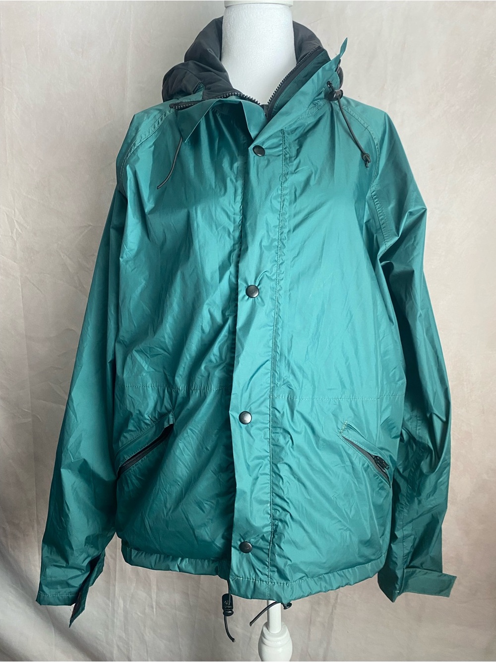 VTG 90s Campmor Gore-Tex Hooded Rain Jacket Mens Large Green Gorpcore USA